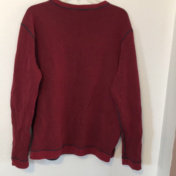 REVERSABLE SWEATER/SWEATSHIRT CHARCOAL BLACK & MAROON SIZE XL NWOT EXCELLENT CON - Picture 3 of 5